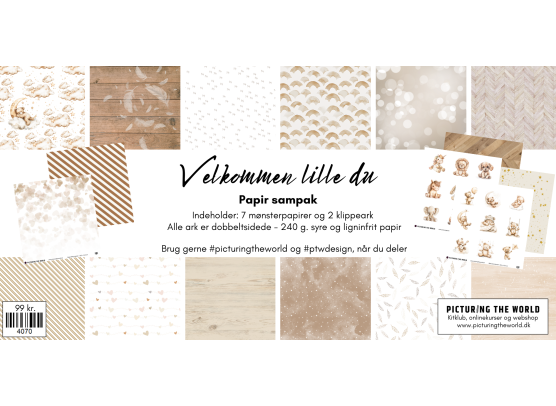 Add on August - PTW Design - April Klippeark og Papirsampak - 9 ark 12x12