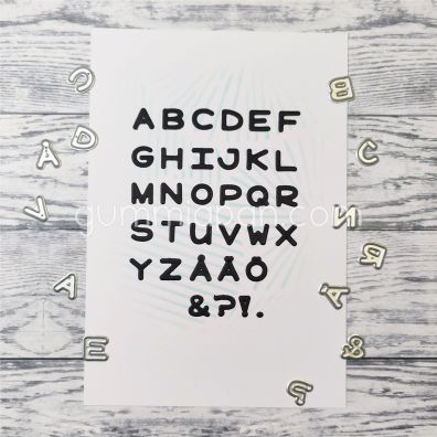 Gummiapan Dies - Alphabet Boston - 9 mm.