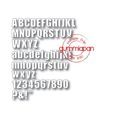 Gummiapan Dies - Alphabet Classic - 15 mm.