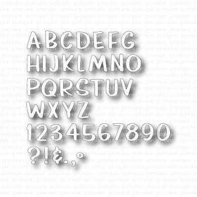 Gummiapan Dies - Alphabet Denver - 12 mm.