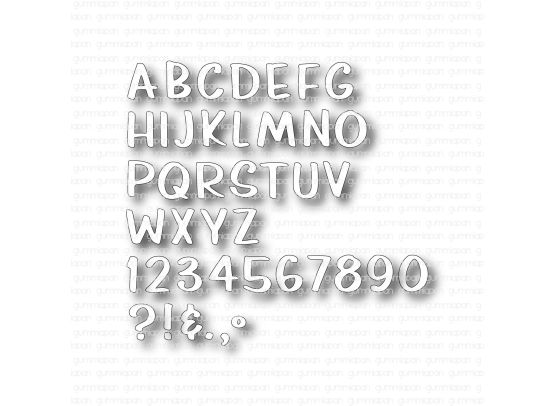 Gummiapan Dies - Alphabet Denver - 12 mm.