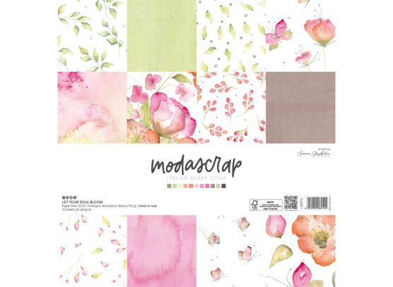 Modascrap Italian Scrap Style - Let Your Soul Bloom 12x12 Paper Pad