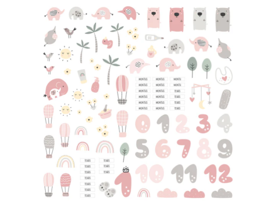 Modascrap Italian Scrap Style - Die Cut- Hello Sweet Girl