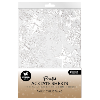 Studio Light Printed Acetate Sheets - Fairy Christmas