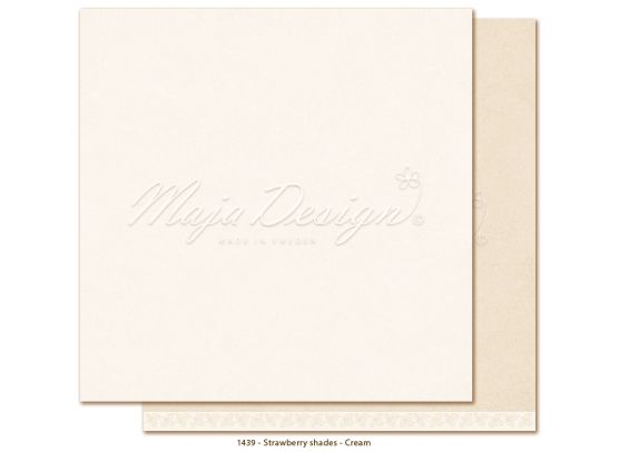 Monochromes - Strawberry Shades - Cream 12x12 papir fra Maja Design