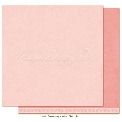 Monochromes - Strawberry Shades - Pink Milk 12x12 papir fra Maja Design