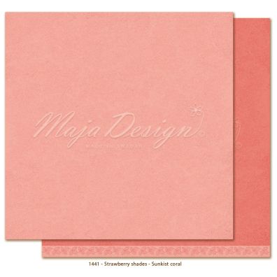 Monochromes - Strawberry Shades - Sunkist Coral 12x12 papir fra Maja Design