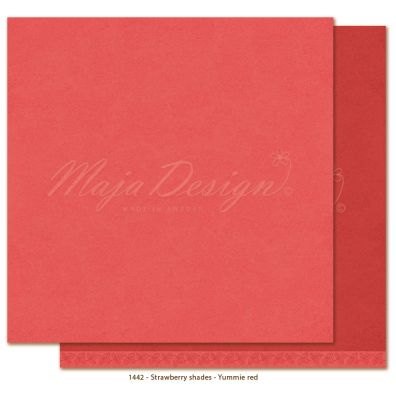 Monochromes - Strawberry Shades - Yummie Red 12x12 papir fra Maja Design