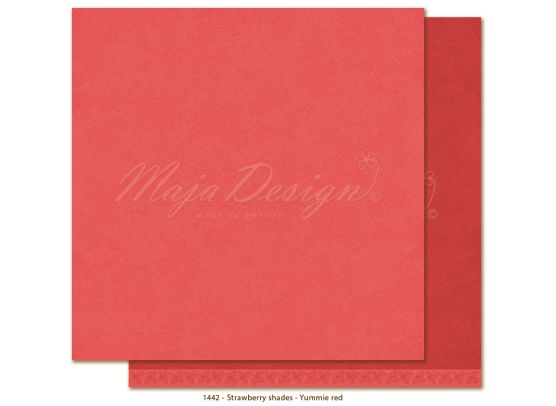 Monochromes - Strawberry Shades - Yummie Red 12x12 papir fra Maja Design