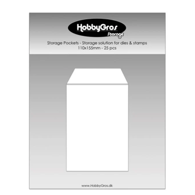 HobbyGros Storage - Storage Pockets - 110x155 mm. - 25 stk.