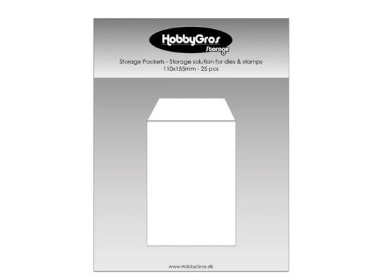 HobbyGros Storage - Storage Pockets - 110x155 mm. - 25 stk.