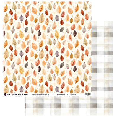 Add on September - EKSTRA PTW Design - Bløde Blade 12x12 mønsterpapir - sælges kun til kitklubmedlemmer