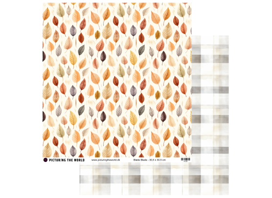 Add on September - EKSTRA PTW Design - Bløde Blade 12x12 mønsterpapir - sælges kun til kitklubmedlemmer