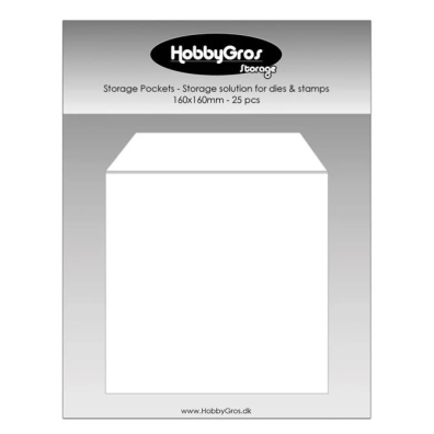 HobbyGros Storage - Storage Pockets - 160x160 mm. - 25 stk.