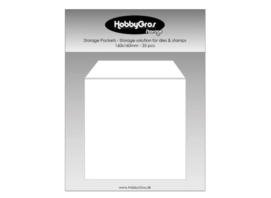HobbyGros Storage - Storage Pockets - 160x160 mm. - 25 stk.