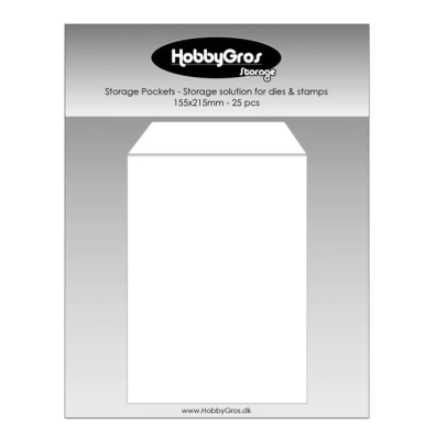 HobbyGros Storage - Storage Pockets - 155x215 mm. - 25 stk.