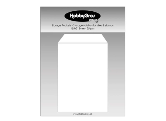 HobbyGros Storage - Storage Pockets - 155x215 mm. - 25 stk.