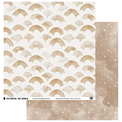 Add on August - Velkommen Lille Du - Enkeltark - Neutral Sommernat 12x12 mønsterpapir