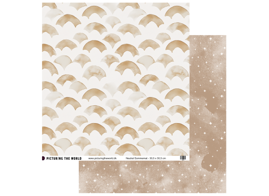 Add on August - Velkommen Lille Du - Enkeltark - Neutral Sommernat 12x12 mønsterpapir