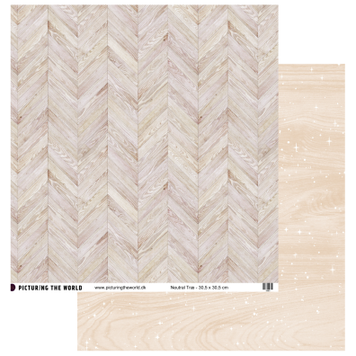 Add on August - Velkommen Lille Du - Enkeltark - Neutral Træ 12x12 mønsterpapir