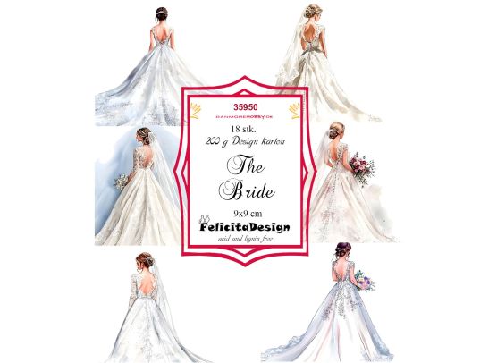Felicita Design - 9x9 cm - Toppers - The Bride, 18 ark