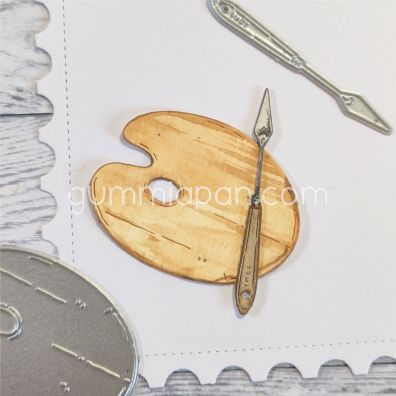 Gummiapan - Dies - Small Colour Palette and Palette Knife