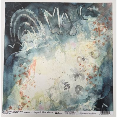 AB Studio - I love you to the moon and back - Beyond The Stars 12x12 mønsterpapir