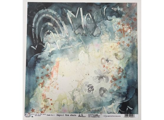 AB Studio - I love you to the moon and back - Beyond The Stars 12x12 mønsterpapir