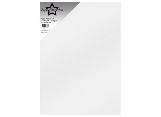 Paper Favourites - Pearl Paper A4 - 240 gsm - Super White