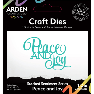 Arden Creative Studio - Craft Dies - Stacked Sentiment Series - Peace and Joy