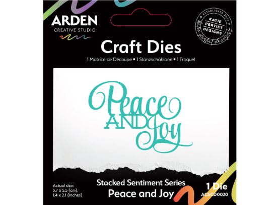 Arden Creative Studio - Craft Dies - Stacked Sentiment Series - Peace and Joy