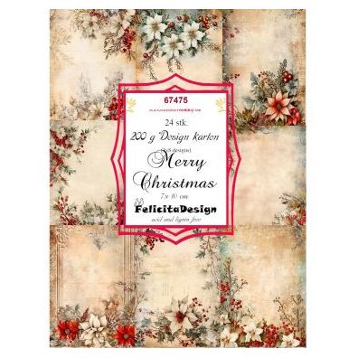 Felicita Design - 7x10 cm - Toppers - Merry Christmas - 24 ark