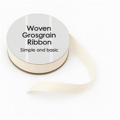 Simple and Basic - Grosgrain Ribbon - Ivory - 8 mm x 10m