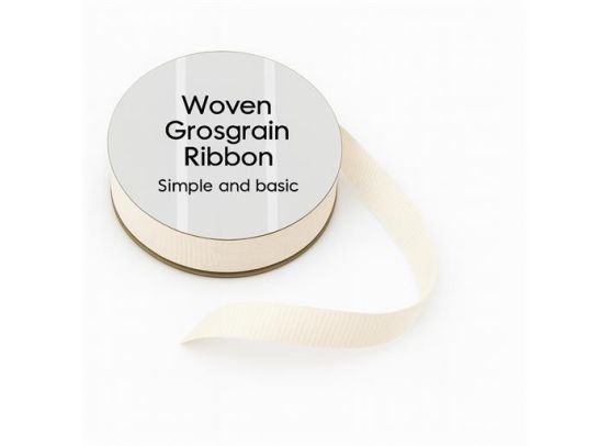 Simple and Basic - Grosgrain Ribbon - Ivory - 8 mm x 10m