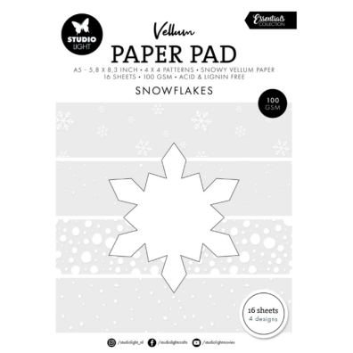 Add on November - EKSTRA Studio Light - Vellum Paper Pad - Snowflakes