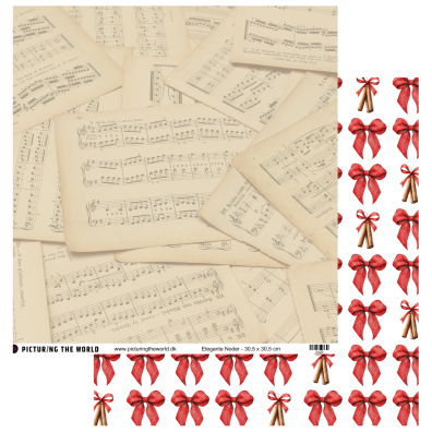 Add on November - EKSTRA PTW Design - Elegante Noder 12x12 mønsterpapir - sælges kun til kitklubmedlemmer