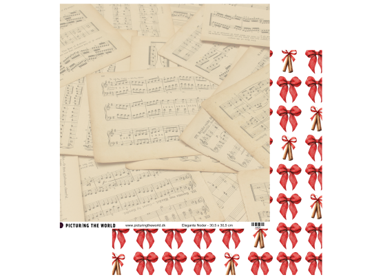 Add on November - EKSTRA PTW Design - Elegante Noder 12x12 mønsterpapir - sælges kun til kitklubmedlemmer