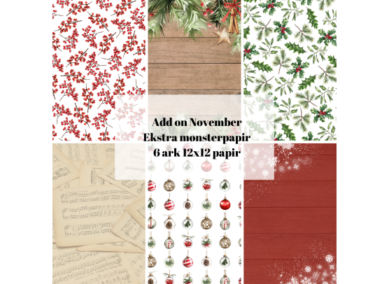 Add on November - EKSTRA Mønsterpapir - Sælges kun til kitklubmedlemmer