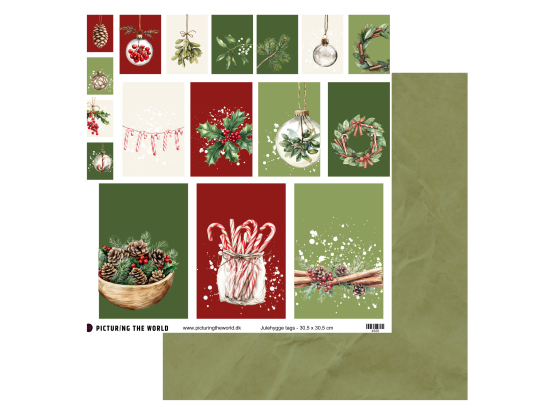 Add on November - PTW Design - Julehygge Tags 12x12 Klippeark - sælges kun til kitklubmedlemmer