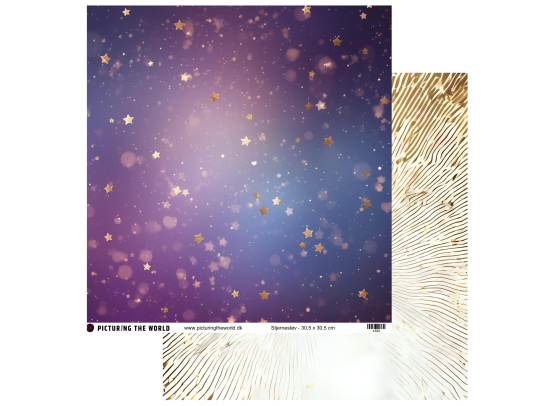 Add on December - EKSTRA PTW Design - Stjernestøv 12x12 mønsterpapir - sælges kun til kitklubmedlemmer