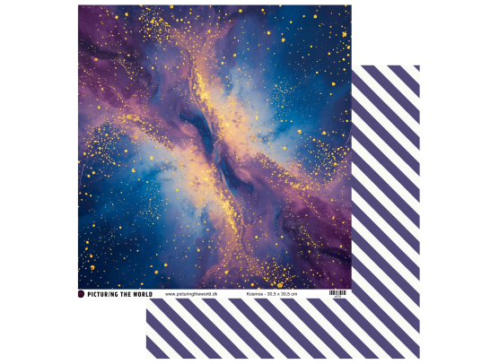 Add on December - EKSTRA PTW Design - Kosmos 12x12 mønsterpapir - sælges kun til kitklubmedlemmer