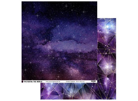 Add on December - EKSTRA PTW Design - Grafisk Galakse 12x12 mønsterpapir - sælges kun til kitklubmedlemmer