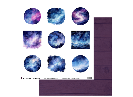 Add on December - PTW Design - Galaktisk Støv 12x12 Klippeark - sælges kun til kitklubmedlemmer