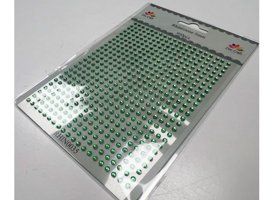 Dixi Craft - Rhinestone - 3mm Lys Grøn