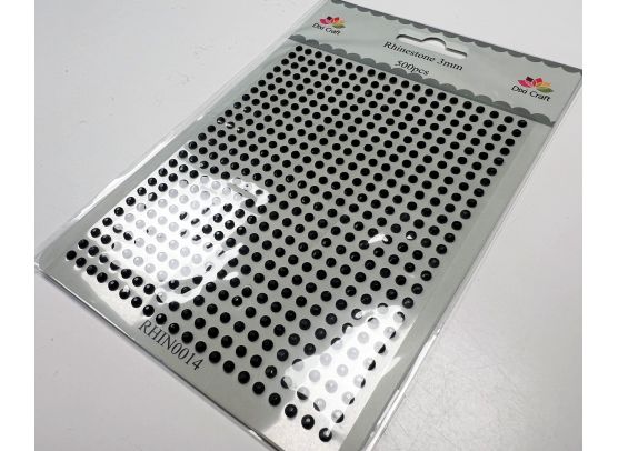 Dixi Craft - Rhinestone - 3mm Sort