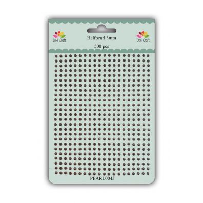 Dixi Craft - Halfpearl 3mm - Coffee Brown 500 pcs