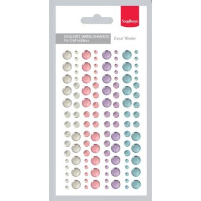 Adhesive gems set 1 – 120 pcs/ 4 Colours fra ScrapBerry's