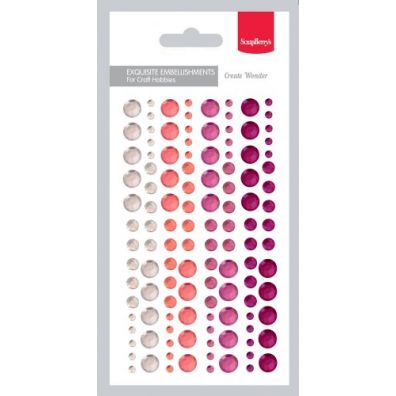 Adhesive gems set 3 – 120 pcs/ 4 Colours fra ScrapBerry's