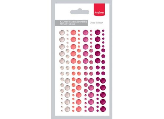 Adhesive gems set 3 – 120 pcs/ 4 Colours fra ScrapBerry's