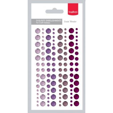 Adhesive gems set 4 – 120 pcs/ 4 Colours fra ScrapBerry's